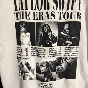 Taylor Swift Black and White Graphic Sweatshirt